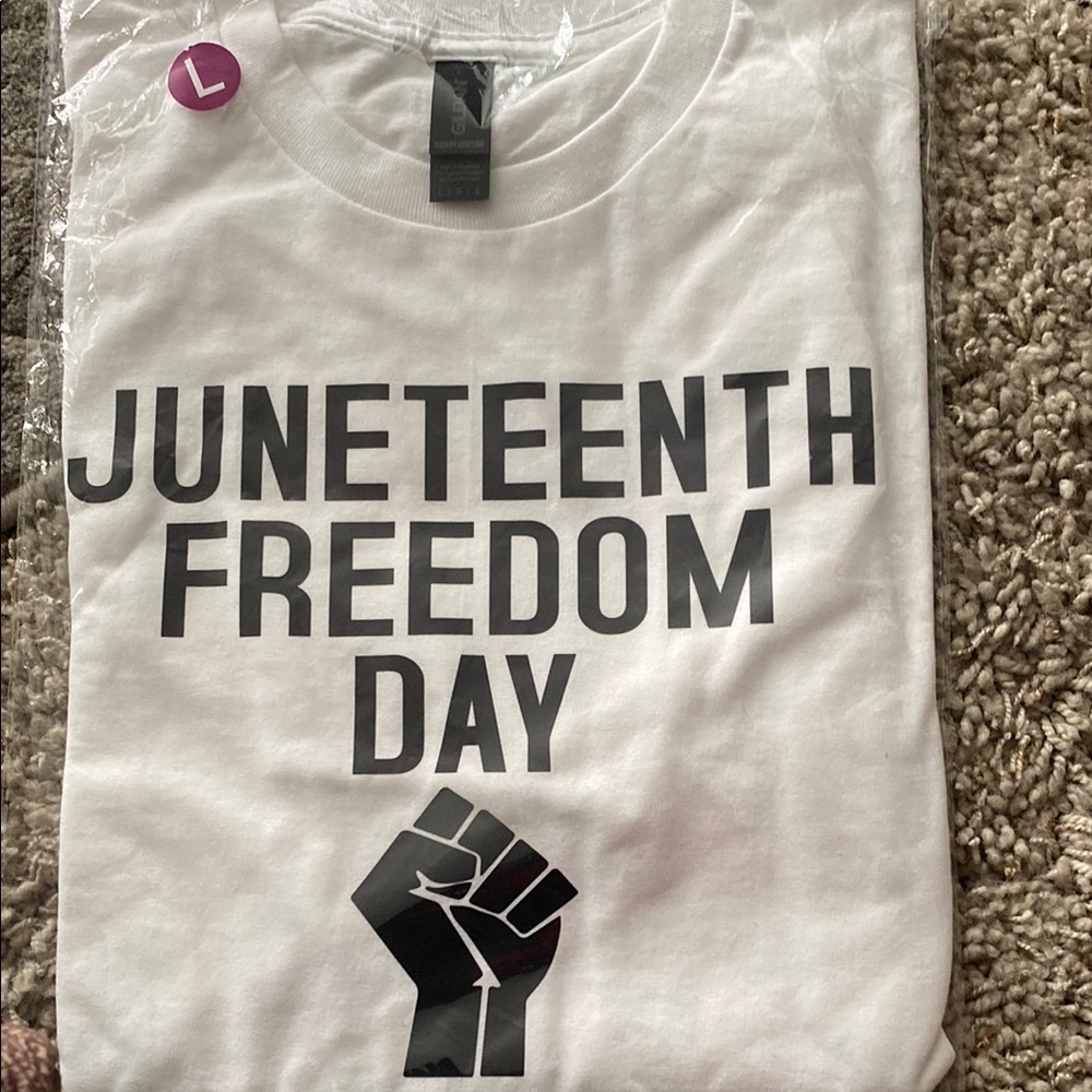 White Juneteenth Freedom Day T-Shirt